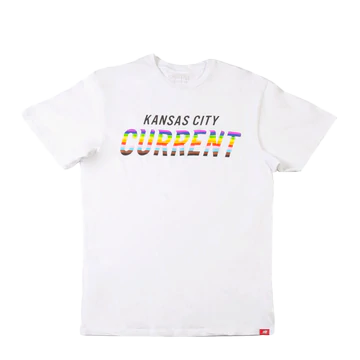 KC Current Unisex White Sportiqe Pride Wordmark T-Shirt