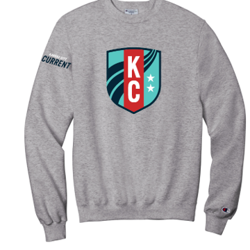 KC Current Unisex Gray Champion Fleece Logo Crewneck