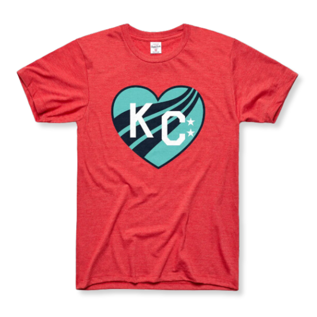 Kansas City Heart Tee White Red Blue Sport Gray Black 