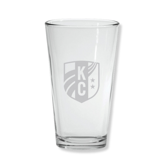 KC Current Etched Logo Glass Pint