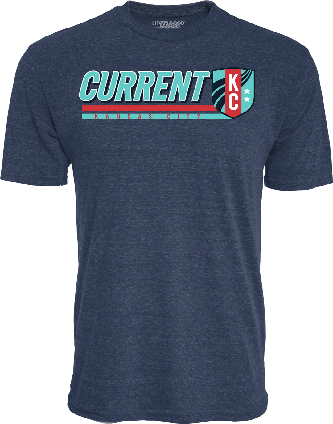 KC Current Unisex Blue84 Navy "Current" Tee