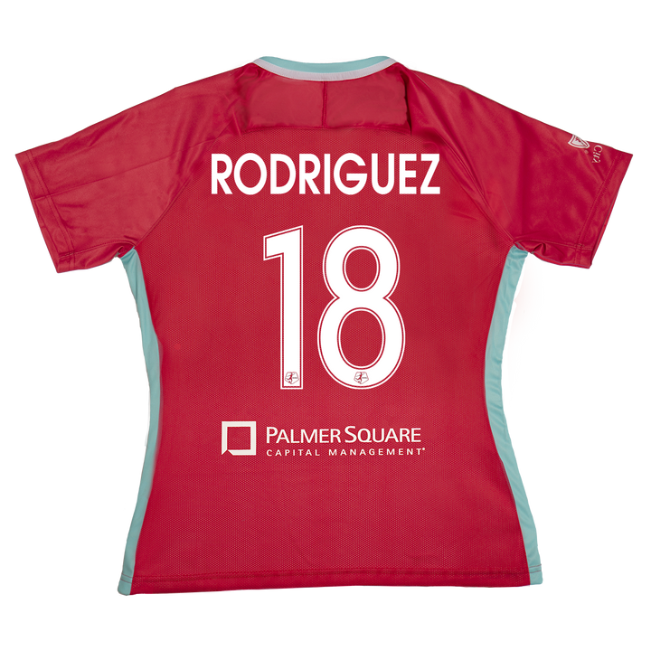 KC Current Youth Red Nike Izzy Rodriguez 2023 Heartland Kit
