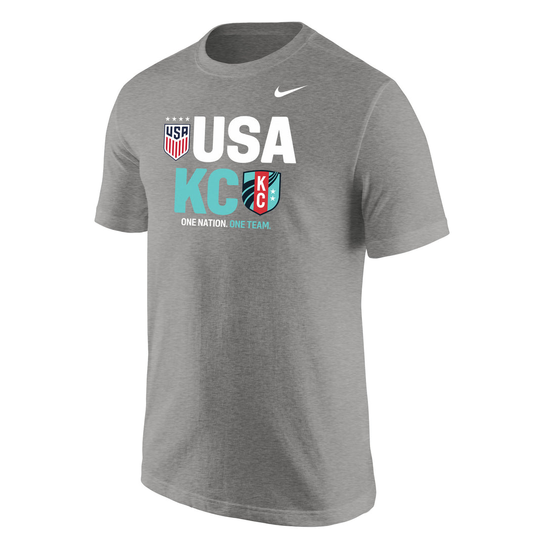KC Current Unisex Gray USA x KC Tee Shirt