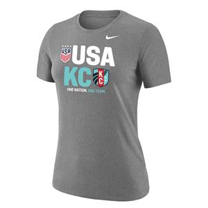 KC Current Women's Gray USA x KC Tee Shirt