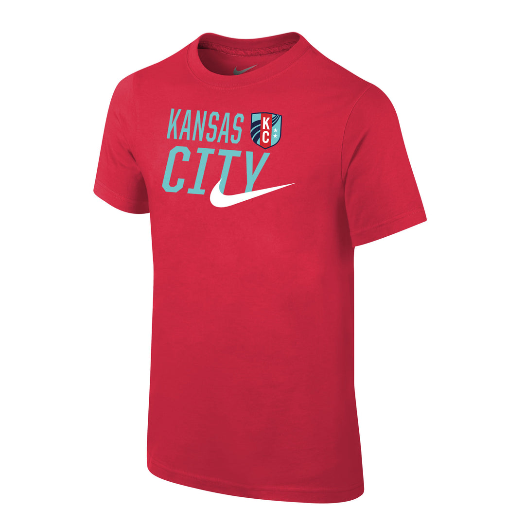 KC Current Youth Red Nike Short Sleeve T-Shirt