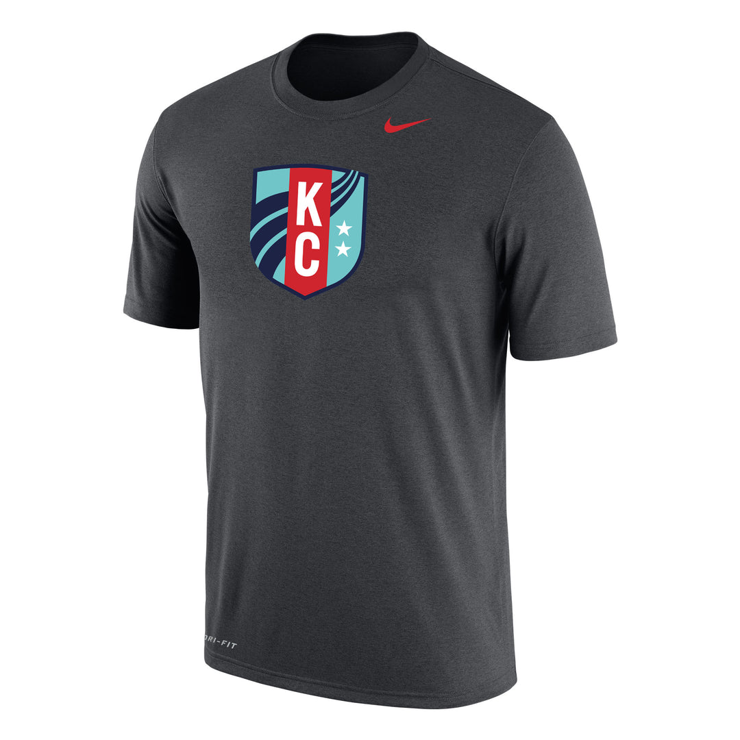 KC Current Unisex Gray Nike DriFit Cotton Crest T-Shirt