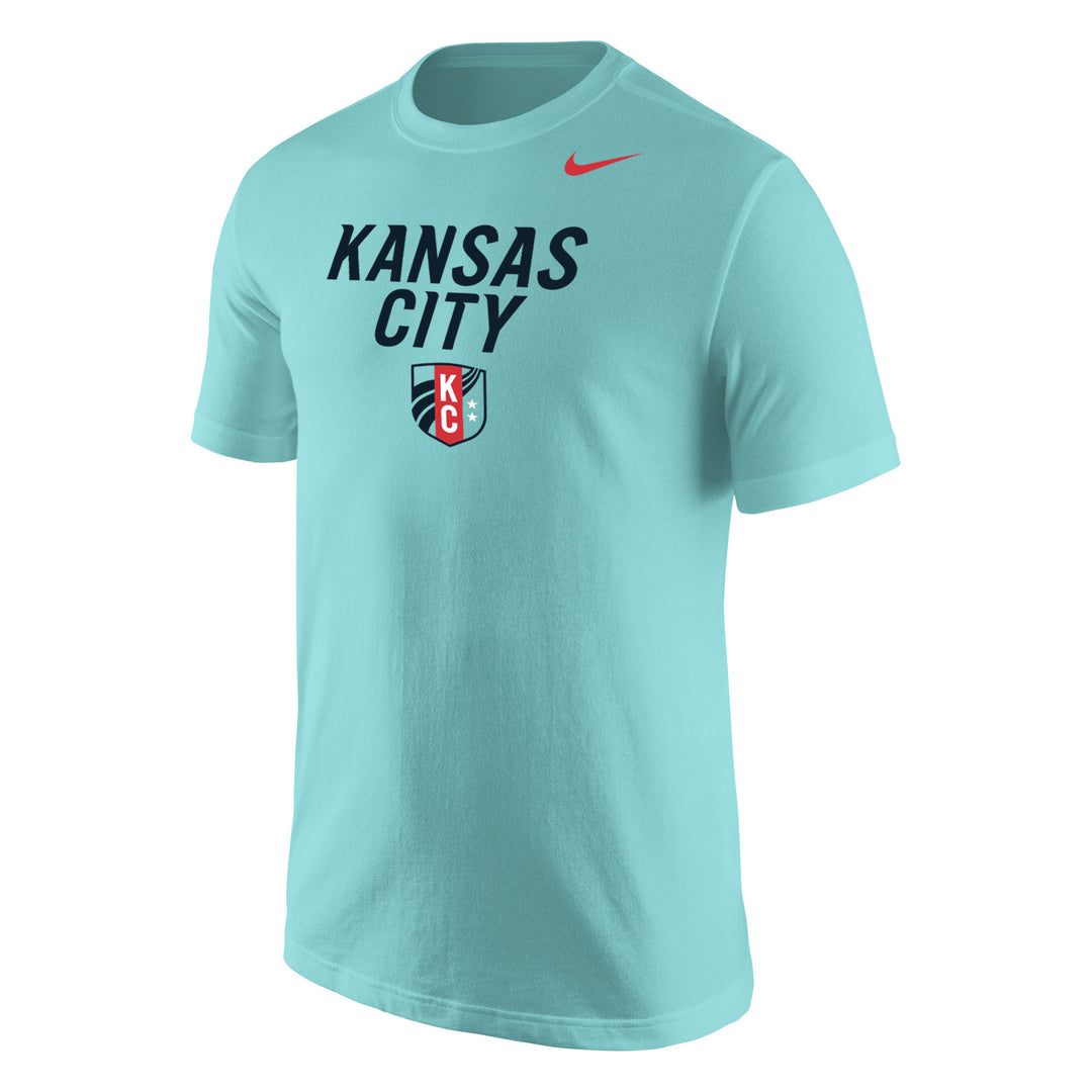 KC Current Unisex Teal Nike Combed Cotton Wordmark T-Shirt