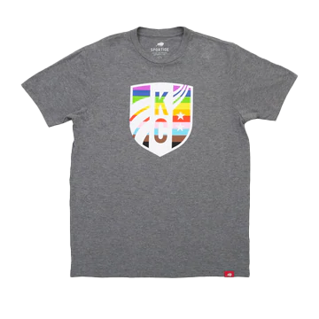 KC Current Unisex Gray Sportiqe Tri-Blend Pride Logo T-Shirt