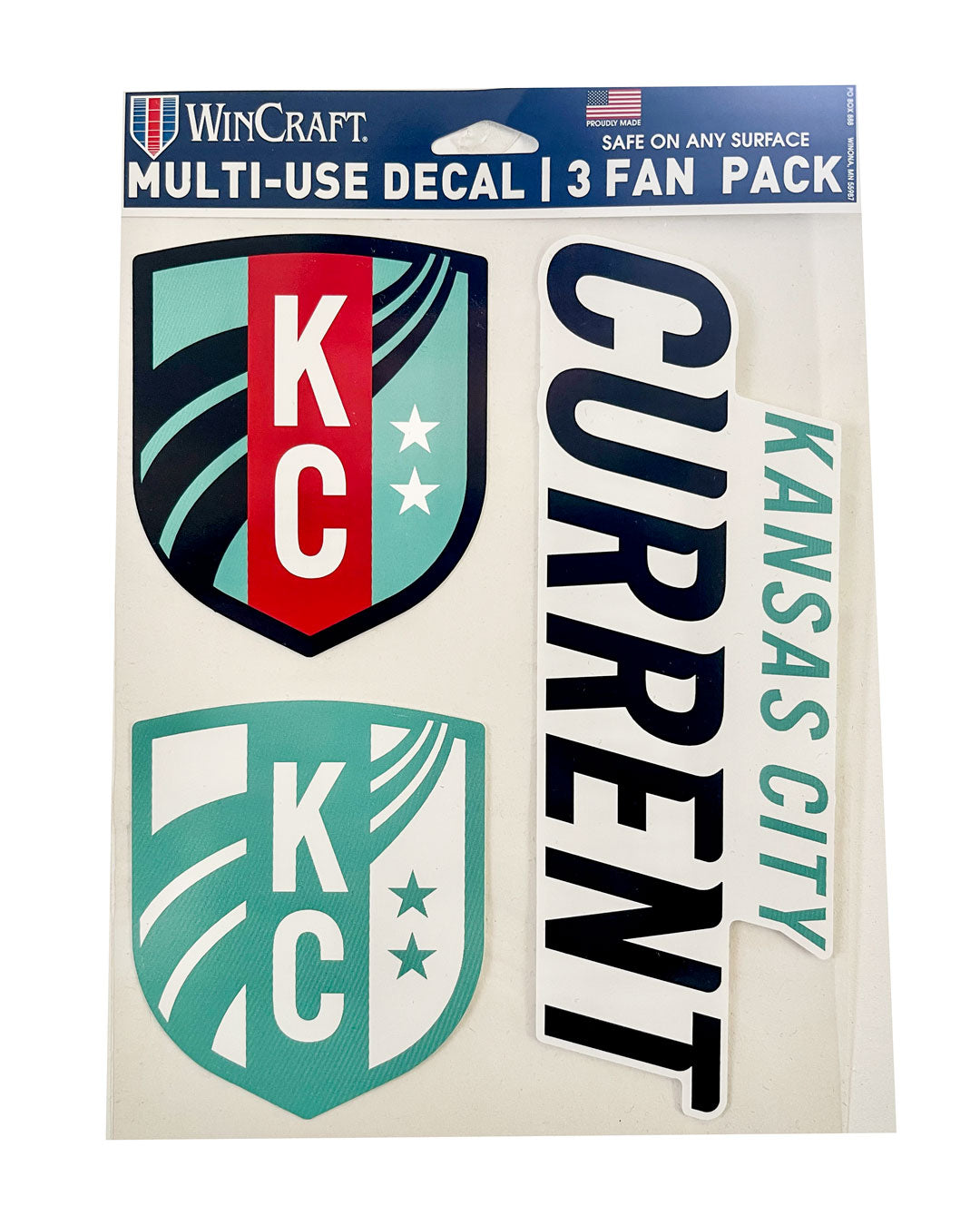 KC Current WinCraft 3-Pack Multi-Use Decals
