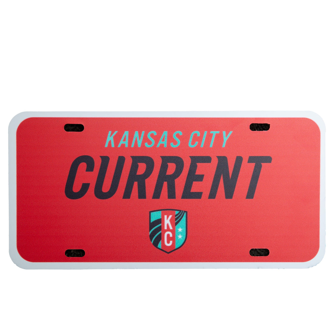KC Current Red Ad Pro Sports License Plate