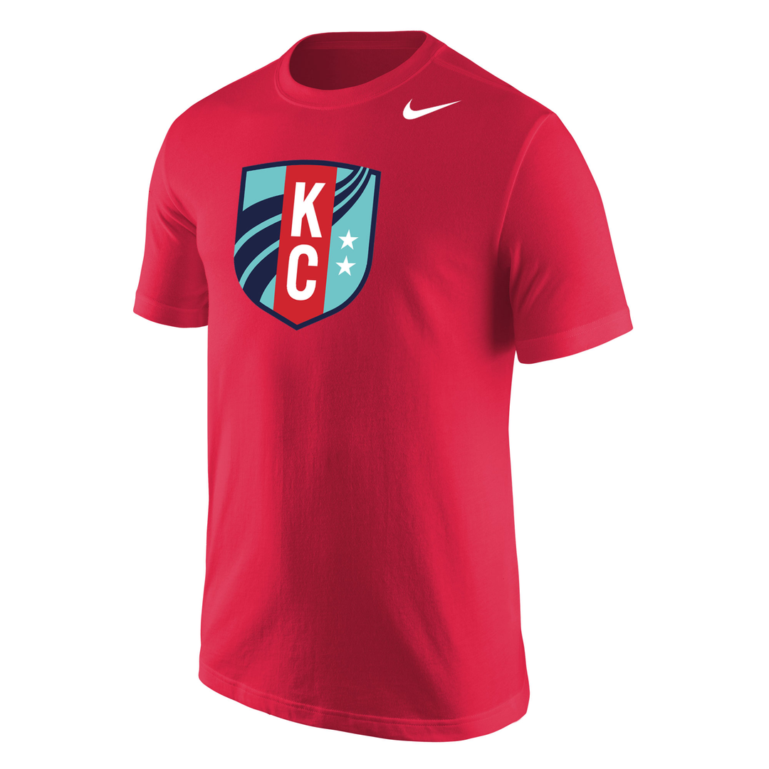 KC Current Unisex Red Nike Combed Cotton Logo T-Shirt