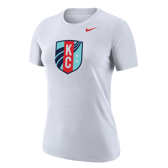 KC Current Women's White Nike DriFit Short Sleeve Logo T-Shirt