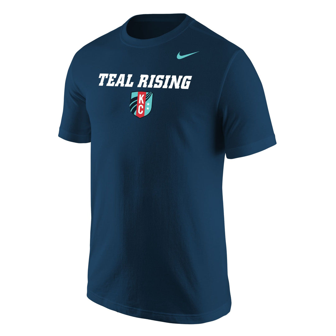 KC Current Unisex Navy Nike Teal Rising T-Shirt